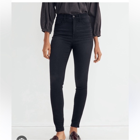 Madewell Denim - Madewell High-Waisted Roadtripper Black Skinny Jeans